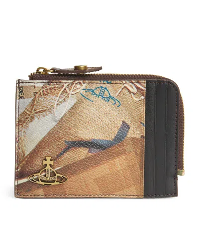 Vivienne Westwood Rubbish Print Card Holder In Multi