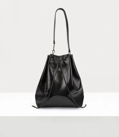 Vivienne Westwood Ruby Large Bucket Bag In Gold