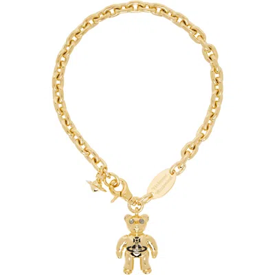 Vivienne Westwood Ruby Necklace In R428 Gold / Black Di