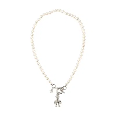 Vivienne Westwood Ruby Pearl Necklace -  - Metal - Silver