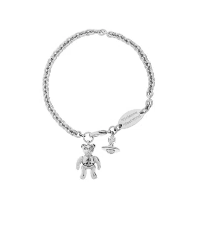 Vivienne Westwood 'ruby Small' Bracelet In Silver