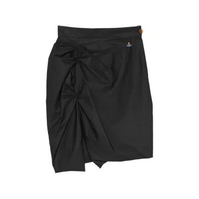 Vivienne Westwood Ruched Asymmetric Mini Skirt In Black