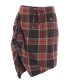 Vivienne Westwood Ruched Check Patterned Mini Skirt In Multi