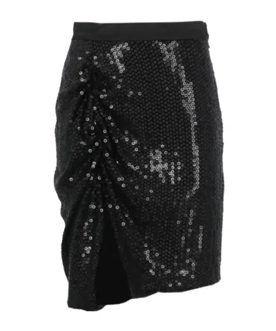 Vivienne Westwood Ruched Sequin Mini Skirt In Black