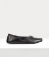 Vivienne Westwood Rudolph Ballet Slipper Nappa Leather Black 6-40 Men In Black