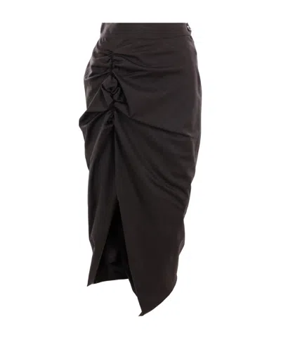 VIVIENNE WESTWOOD VIVIENNE WESTWOOD SIDE PANTHER GATHERED SKIRT