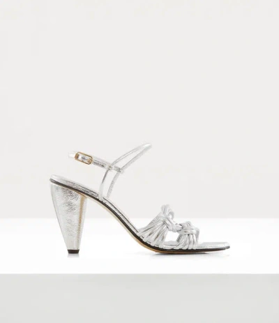 Vivienne Westwood Rumba Sandal Metallic Crinkle Silver 7-40 Women