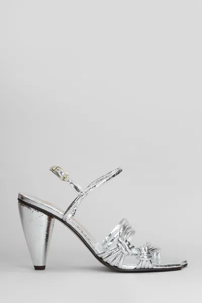 Vivienne Westwood Rumba Sandals In Silver Leather