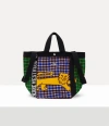 Vivienne Westwood Runner Medium Holdall Embroidered Tartan Multi-lion-print