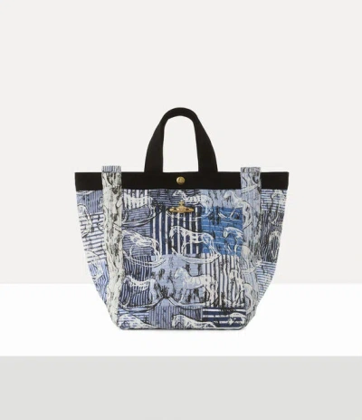 Vivienne Westwood Runner Medium Holdall Shirting Blue-rocking-horse In Multi