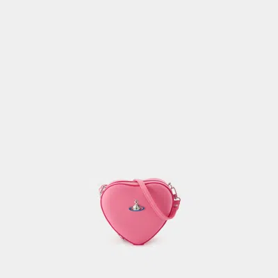 VIVIENNE WESTWOOD SAC À BANDOULIÈRE MINI HEART - VIVIENNE WESTWOOD - CUIR - ROSE