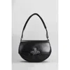 Vivienne Westwood Sadie Shoulder Bag In Black Leather In Black