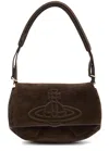 Vivienne Westwood Sadie Suede Shoulder Bag In Dark Brown