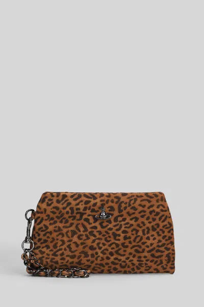 Vivienne Westwood Sadie Wristlet Pouch Clutch In Animal Print