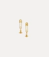 Vivienne Westwood Safety Pin Earrings Gold Silver Women In Gold
