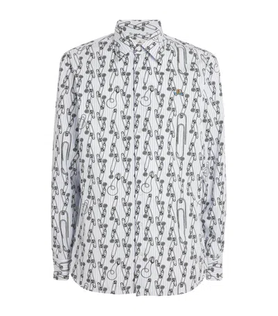 Vivienne Westwood Safety Pin Ghost Shirt In White