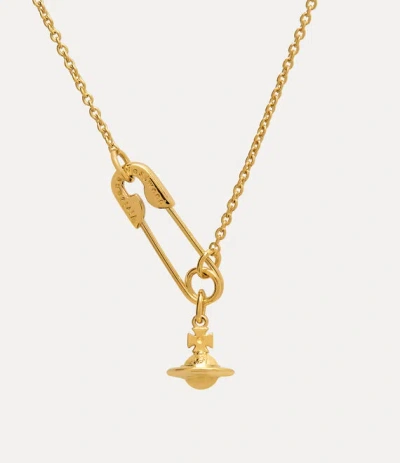 Vivienne Westwood Safety Pin Pendant Necklace Gold Silver Women