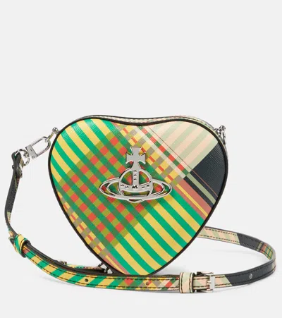 Vivienne Westwood Saff Heart Mini Faux Leather Shoulder Bag In Multicoloured
