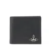 Vivienne Westwood Saffiano Man Wallet With Coin Pocket Faux Leather Black One Size Men In Black