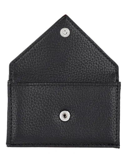 Vivienne Westwood Saffiano Leather Envelope Wallet In Black