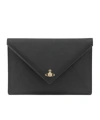 Vivienne Westwood Saffiano Plain Cloth Envelope Clutch In Nude