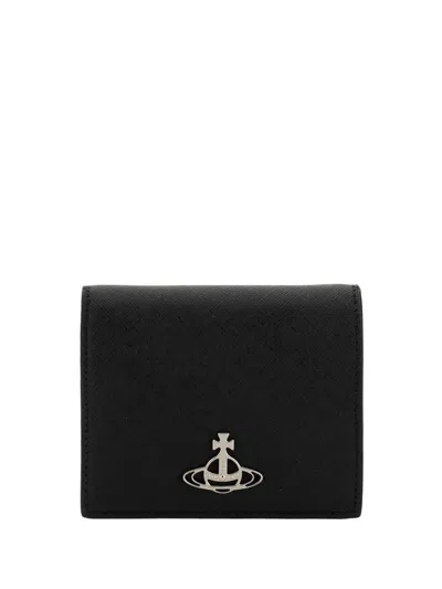 Vivienne Westwood Saffiano Wallet In Black