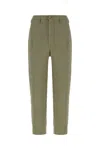 Vivienne Westwood Straight Leg Trousers Turn-up Hem In Green