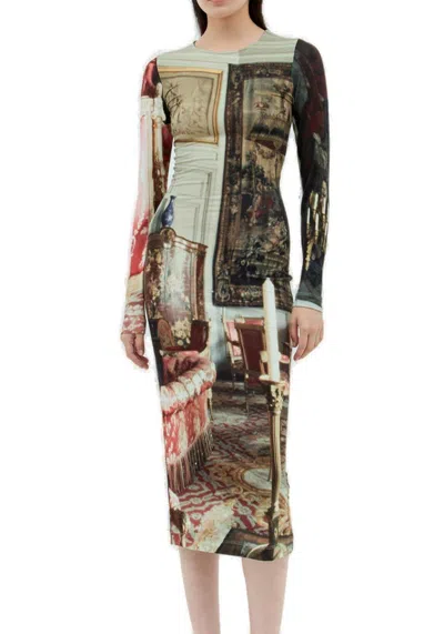 Vivienne Westwood Boulle Printed Midi Dress In Multicoloured