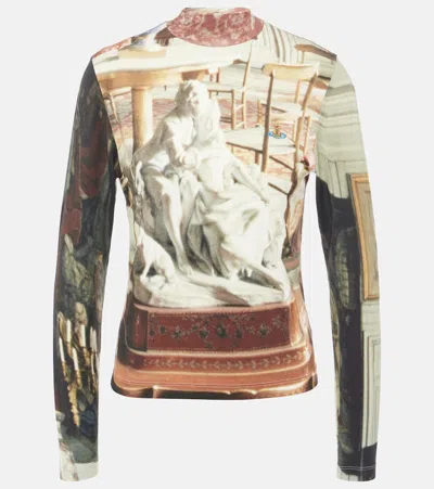 Vivienne Westwood Graphic Printed Turtleneck Top In Multi