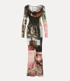 Vivienne Westwood Boulle Printed Midi Dress In Saloon
