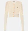 Vivienne Westwood Samantha Cotton And Cashmere Cardigan In White
