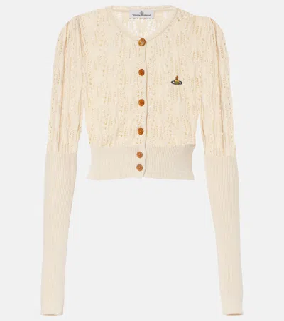 Vivienne Westwood Samantha Cotton And Cashmere Cardigan In White