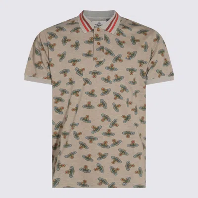 VIVIENNE WESTWOOD SAND COTTON POLO SHIRT