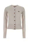 Vivienne Westwood Orb-embellished Virgin-wool Cardigan In Gray