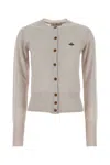Vivienne Westwood Orb-embellished Virgin-wool Cardigan In Gray