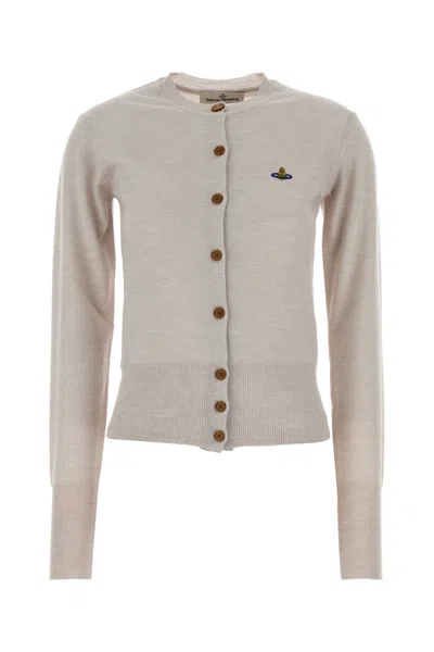 VIVIENNE WESTWOOD SAND WOOL BEA CARDIGAN