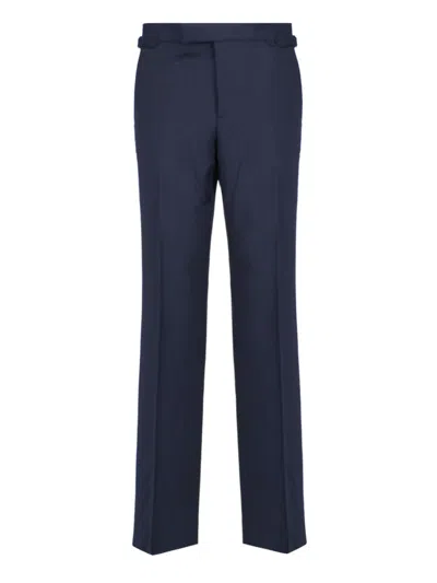 Vivienne Westwood Straight Leg Trousers In Virgin Wool With Tailored Fit In Black