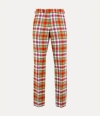 Vivienne Westwood Straight Wool Tartan Check Trousers