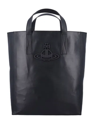 Vivienne Westwood Sarah Medium Tote Bag In Black