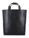 Vivienne Westwood Smooth Cowhide Tote Bag With Sturdy Handles In Black