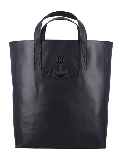 Vivienne Westwood Sarah Medium Tote Bag In Black