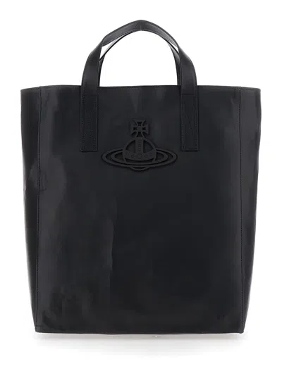 Vivienne Westwood Sarah Medium Tote In Black