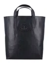 Vivienne Westwood Smooth Cowhide Tote Bag With Sturdy Handles In Black