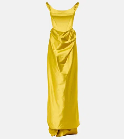Vivienne Westwood Satin Gown In Yellow