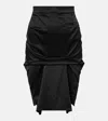Vivienne Westwood Satin Midi Skirt In Black