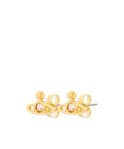 Vivienne Westwood Saturn Shaped Earrings In Yellow