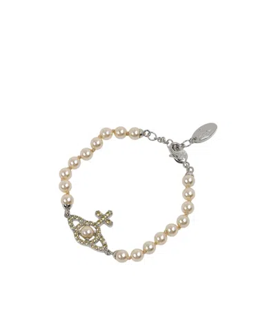 Vivienne Westwood Saturn-themed Bracelet In Gray