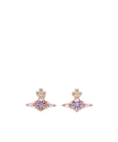 Vivienne Westwood Saturn-motif Earrings In Pink