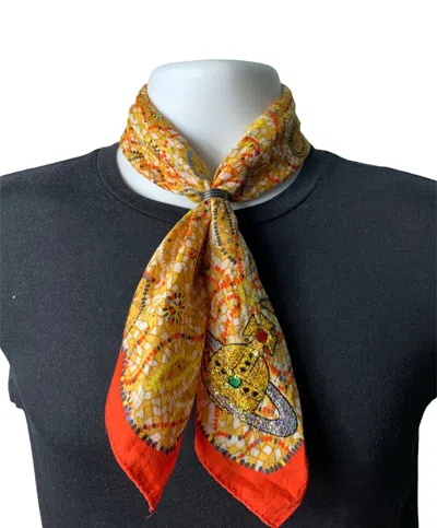 Pre-owned Vivienne Westwood Scarf Bandana Handkerchief Neckwear Luxury In Multicolor