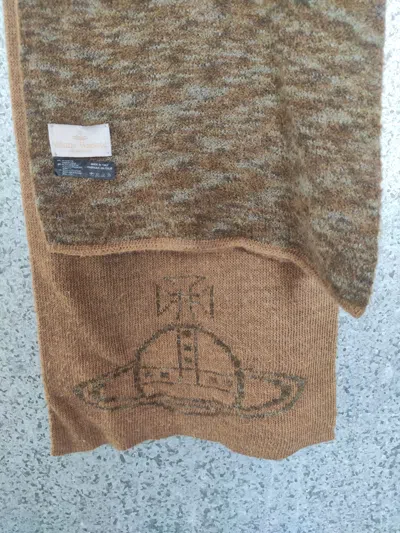 Pre-owned Vivienne Westwood Scarf Muffler Wool In Brown